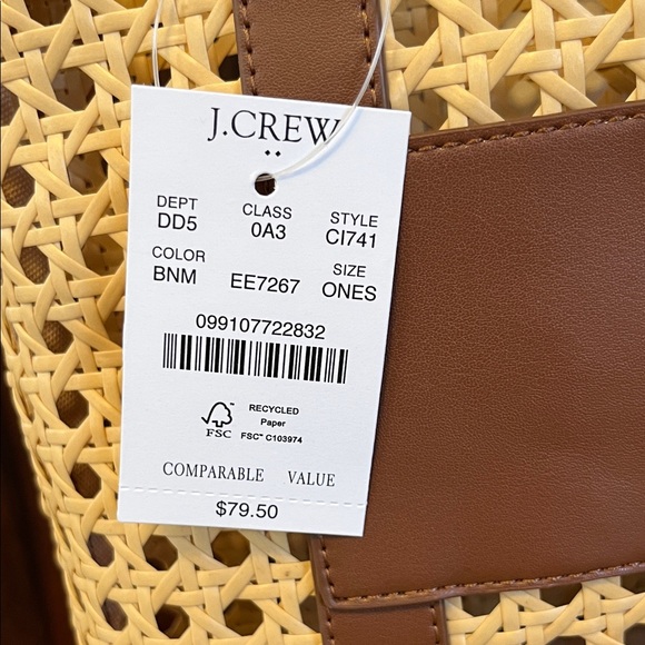 J. Crew Rattan Mini Tote - Picture 2 of 11